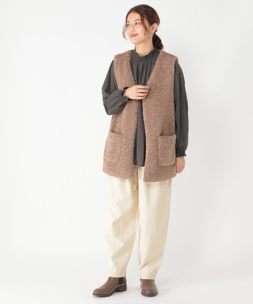 「studio CLIP」 デニムパンツ LARGE インディゴブルー レディース_画像3