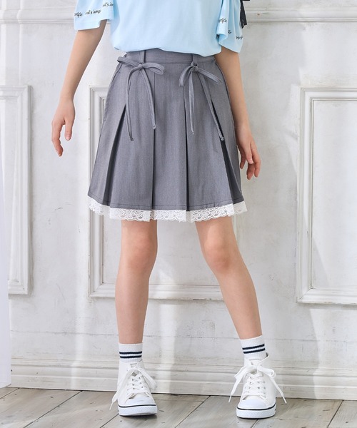 Amourire girl（アムリールガール） スカート 裾レース プリーツリボン