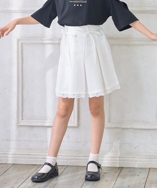 Amourire girl（アムリールガール） スカート 裾レース プリーツリボン