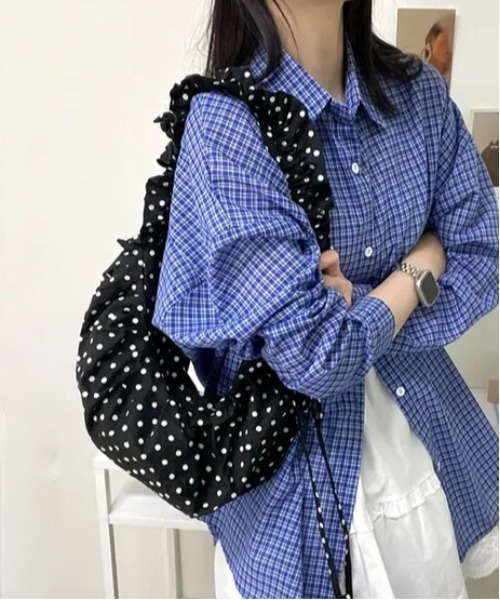 FREE STYLISTS ショルダーバッグ バッグ Y2K ドットドローストリング