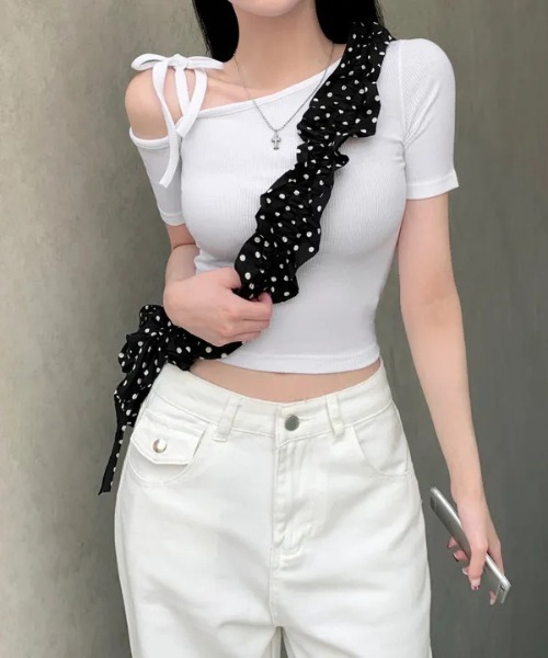 FREE STYLISTS ショルダーバッグ バッグ Y2K ドットドローストリング 