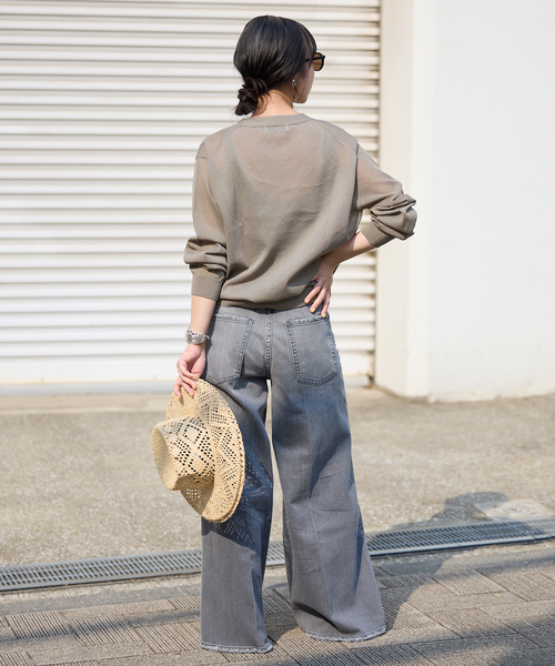 SLOBE IENA カーディガン 「追加2」リネン混シアーカーディガン