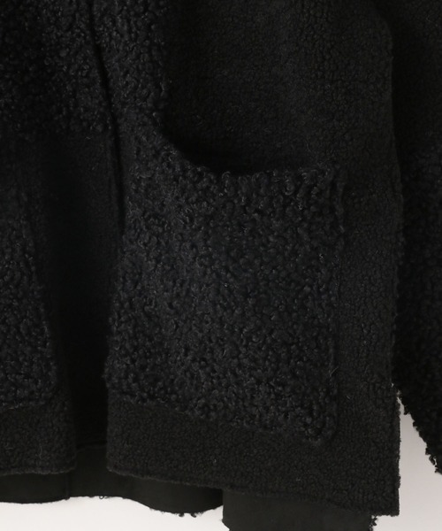 「LOWRYS FARM」 ノーカラージャケット FREE アイボリー レディース_画像6