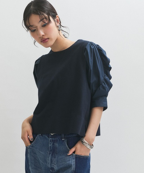 【サステナブル】バルーンスリーブTシャツ ADAM ET ROPE' tシャツ 「サステナブル」バルーンスリーブT