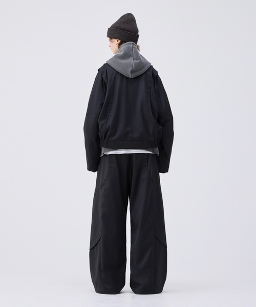 soerte ブルゾン アウター Loose Curve Tuck Short Blouson / ルーズ