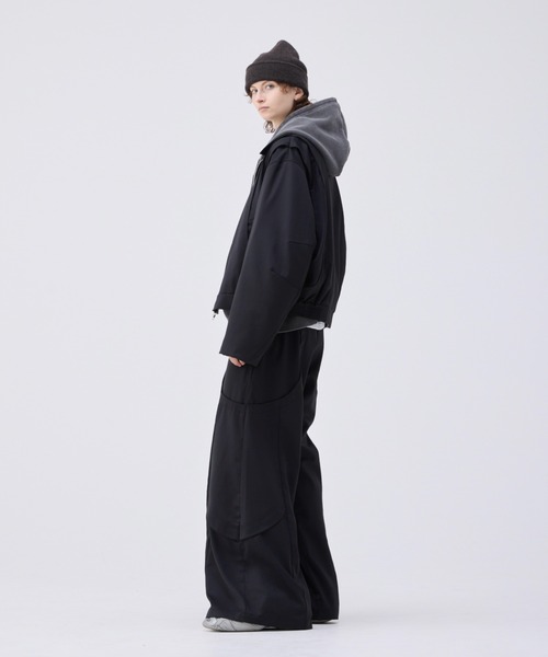 soerte ブルゾン アウター Loose Curve Tuck Short Blouson / ルーズ