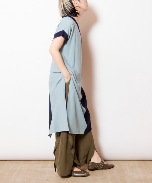 OSMOSIS ブラウス シャツ 2WAY切替ロングブラウス レディース