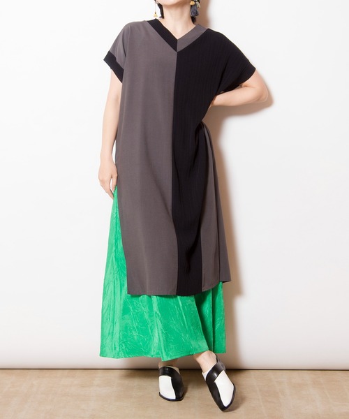 OSMOSIS ブラウス シャツ 2WAY切替ロングブラウス レディース