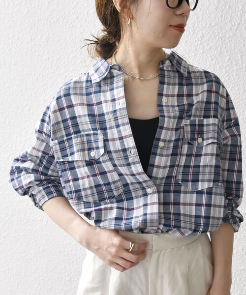 「SHIPS any」 長袖シャツ ONE SIZE ホワイト レディース