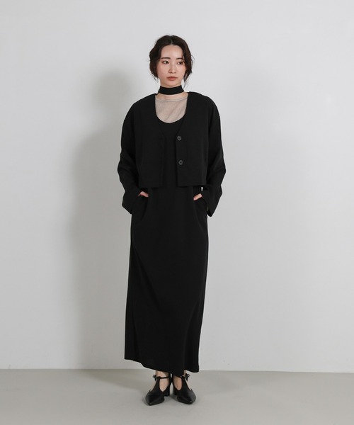 select MOCA Et セットアップ 「Et」Cut Georgette One-Piece Dress