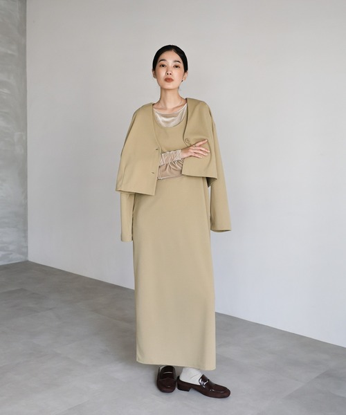 select MOCA Et セットアップ 「Et」Cut Georgette One-Piece Dress