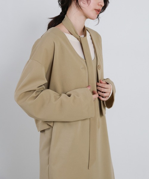 ジャスグリッティー新品未使用ジャケット、ワンピースセット販売 select MOCA Et セットアップ 「Et」Cut Georgette One-Piece Dress