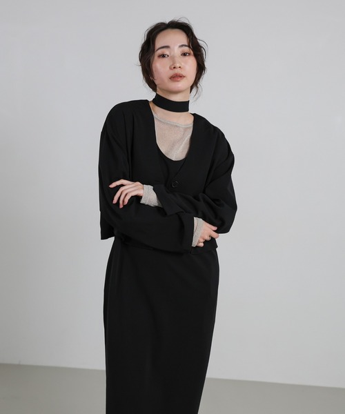 select MOCA Et セットアップ 「Et」Cut Georgette One-Piece Dress