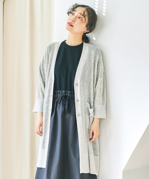 カーディガン ａｎｄ　ｍｙｅｒａ　甘編みニットカーディガン レディース