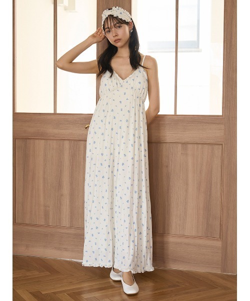 【SUN】gelato pique カップ付きワンピース　ルームウェア gelato pique ルームウェア 部屋着 リトルローズ柄カップイン