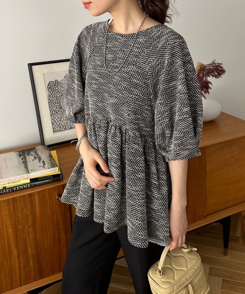 DOUX ARCHIVES（ドゥアルシーヴ） 7分袖カットソー FREE ブラック