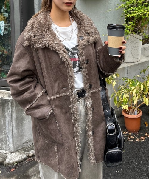 ジーナシス　今期ファー　コート　ブルゾン コート ジーナシス 今期 ジーナシス アウター ファーコート ジーナシス