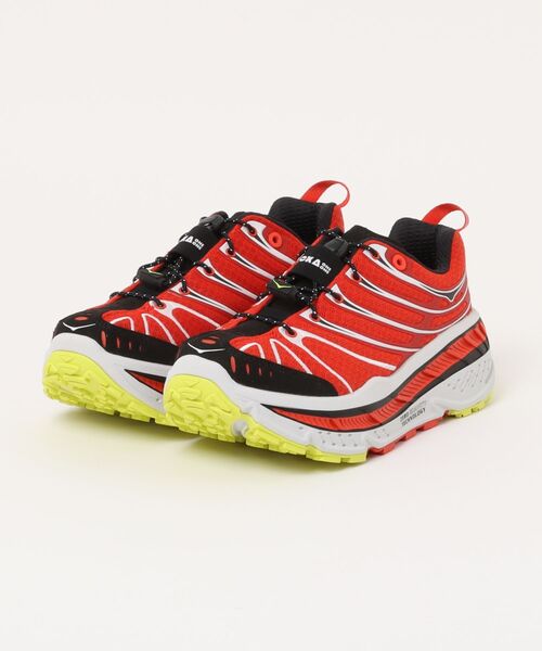 HOKA ONEONE メンズスニーカー（色：レッド系）｜シューズ