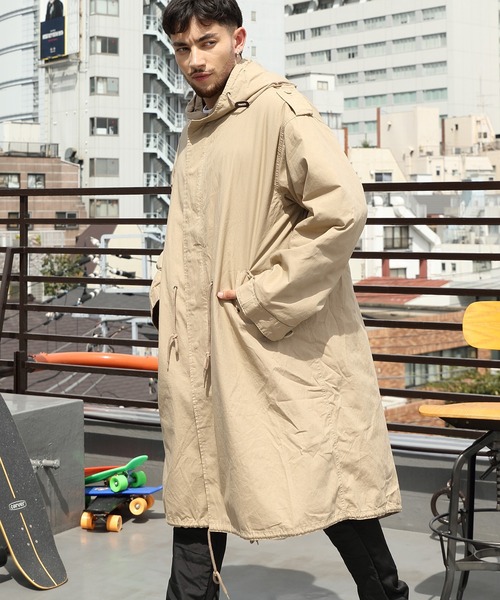 HOUSTON（ヒューストン） モッズコート - ベージュ メンズ : ZOZOTOWN