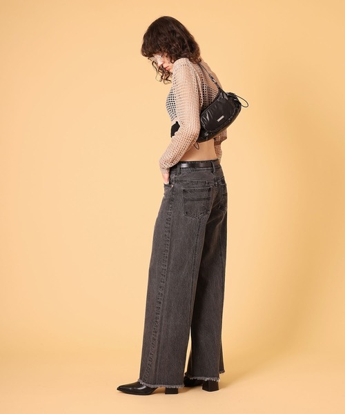 【LADIES】デニムレースキリカエブルゾン ブラック　FREE SIZE DISPATCHER NO.8 パンツ キリカエカーブデニム レディース : ZOZOTOWN