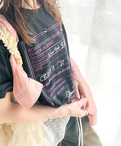 「Java」 半袖Tシャツ MEDIUM ピンク レディース