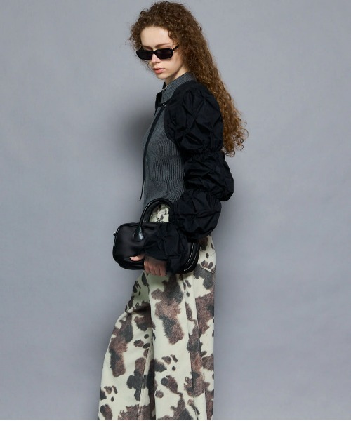 MAISON SPECIAL ブラウス シャツ Tulle Layered Shirring Bolero