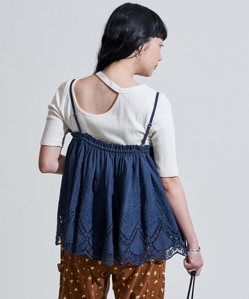 ダンスクイーン　レースキャミトップス FREAK'S STORE スカート インド レース 2way スカートトップス
