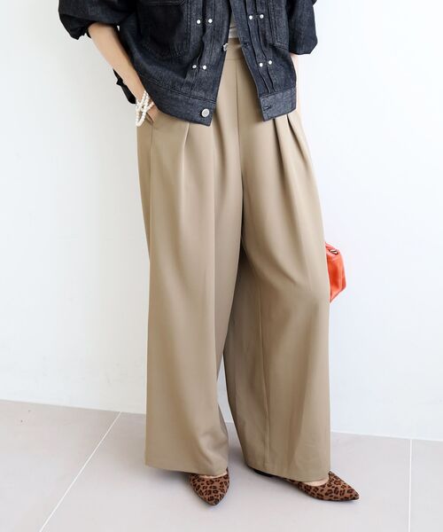 le.coeur blanc（ルクールブラン） パンツ 「手洗い可能」フルダル