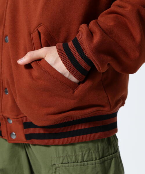 AVIREX（アヴィレックス） スタジャン L ブラウン メンズ : ZOZOTOWN