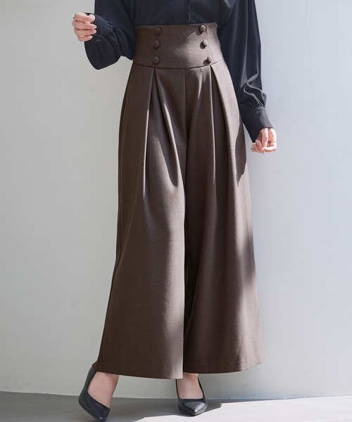 SAISON DE PAPILLON（セゾンドパピヨン） パンツ ハイウエストの