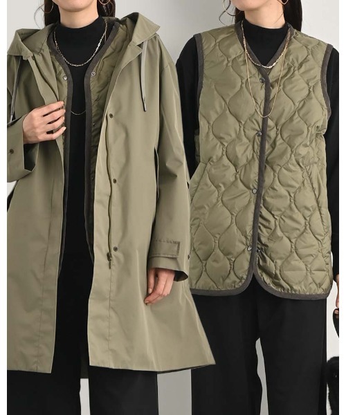 styling　スタイリング　3WAY ブルゾン　ベスト　コート　ジャンバー ブルゾン アウター ANNA SUI NYC / アナスイエヌワイシー 3WAY ロング