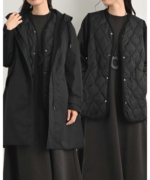 styling　スタイリング　3WAY ブルゾン　ベスト　コート　ジャンバー 3WAY】ドビー ダウンライナー付ブルゾン（ブルゾン/ジャンバー