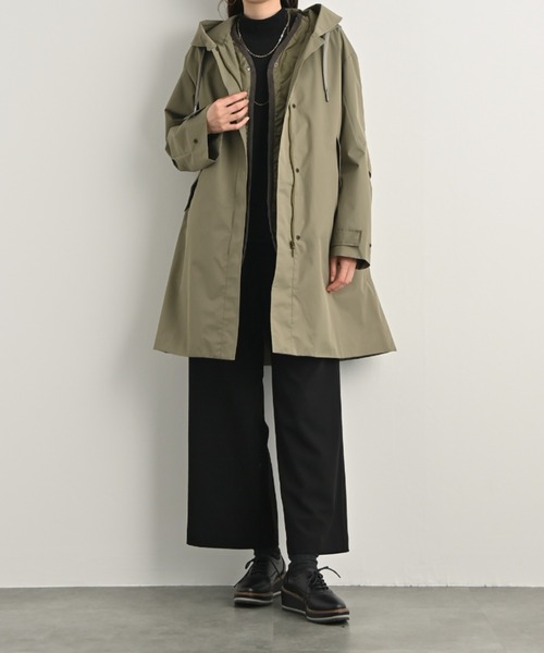 styling　スタイリング　3WAY ブルゾン　ベスト　コート　ジャンバー Merfirge 3WAY レザーコート ダウンベスト付 ノーカラー レザー