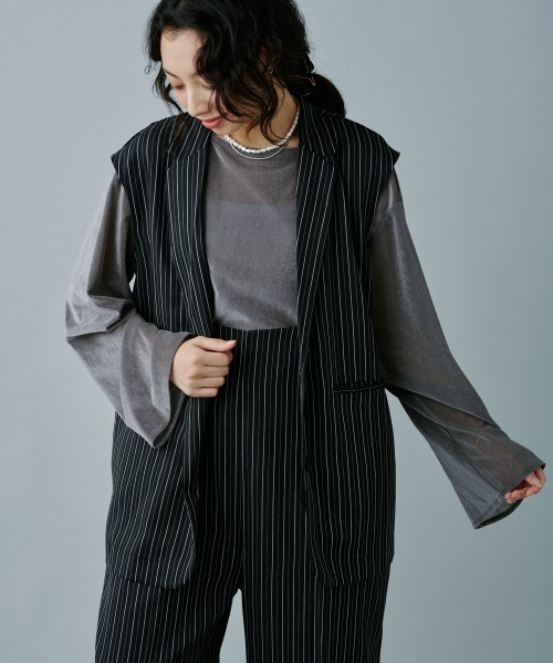90s gigli ウールストライプベストジレロメオジリカジュアルライン日本製M terrace ベスト ジレ ストライプベスト レディース : ZOZOTOWN Yahoo