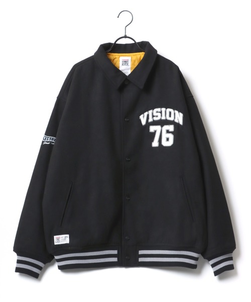 「VISION STREET WEAR」 スタジャン M ブラック メンズ_画像2