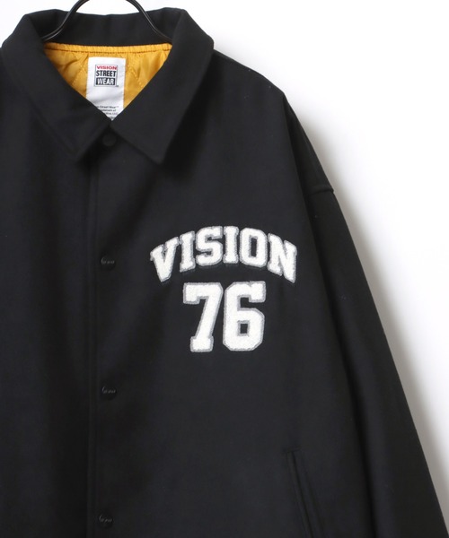 「VISION STREET WEAR」 スタジャン M ブラック メンズ_画像3
