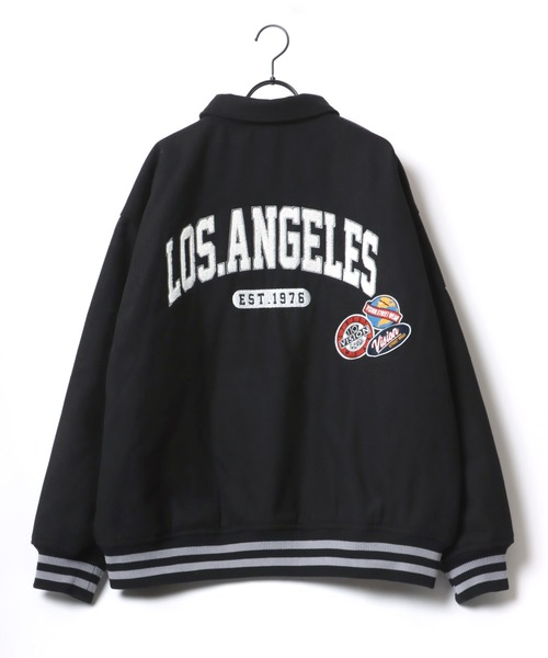 「VISION STREET WEAR」 スタジャン M ブラック メンズ_画像4