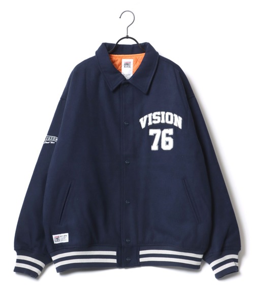 「VISION STREET WEAR」 スタジャン M ブラック メンズ_画像5