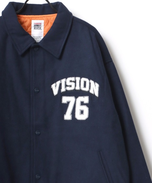 「VISION STREET WEAR」 スタジャン M ブラック メンズ_画像6