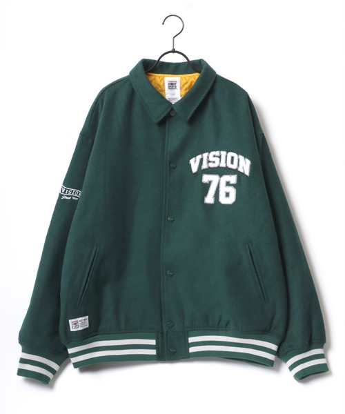 「VISION STREET WEAR」 スタジャン M ブラック メンズ_画像8