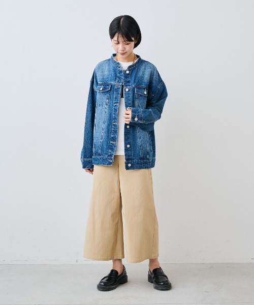 IEDIT（イディット） デニムジャケット gジャン バンドカラーこなれG