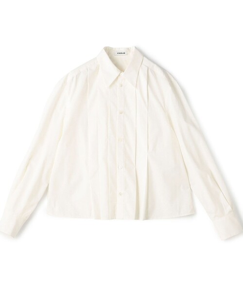 未使用 25AW CABaN キャバン トゥモローランド コットンシルクタイプライター ランダムダックシャツ 39-01-54-01001 サイズF ブラウン レディース 古着 中古 USED CABaN（キャバン） 未使用 25AW CABaN トゥモローランド コットン