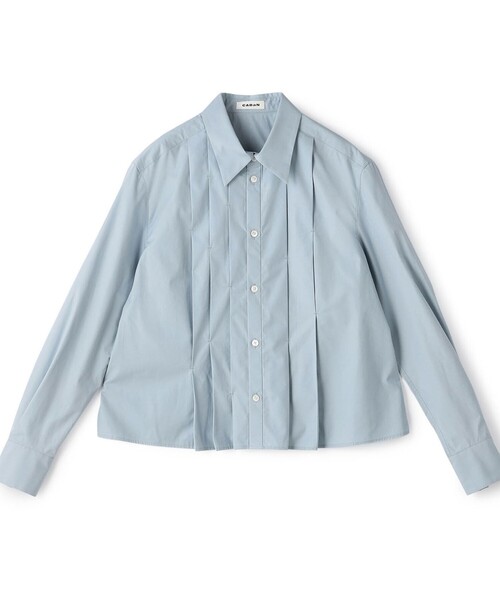 未使用 25AW CABaN キャバン トゥモローランド コットンシルクタイプライター ランダムダックシャツ 39-01-54-01001 サイズF ブラウン レディース 古着 中古 USED CABaN（キャバン） ブラウス シャツ コットンシルクタイプライター