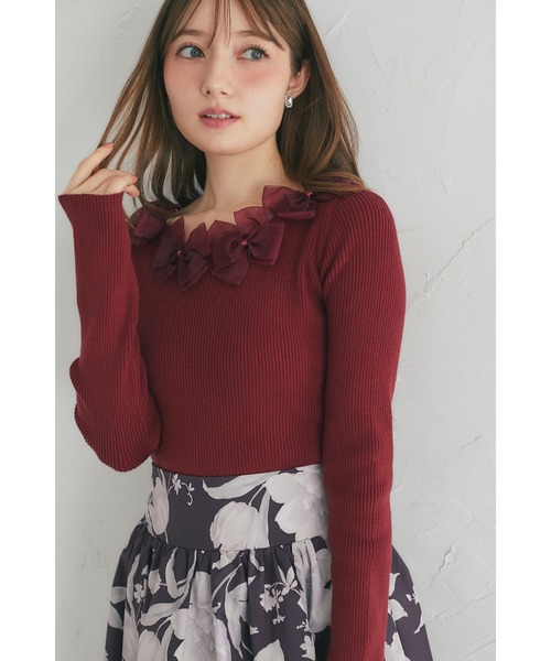 tocco closet（トッコ クローゼット） ニット セーター シアーリボン