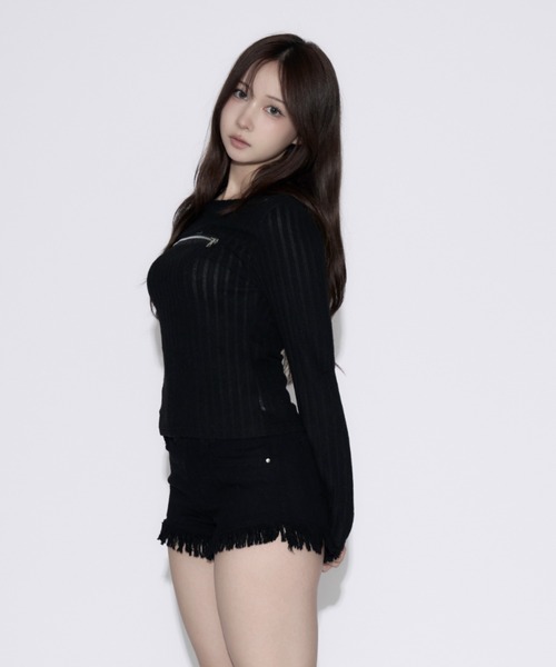 tinkerend（ティンカーエンド） ニット セーター Open-Zip Short Knit