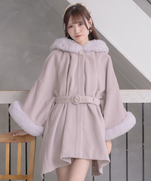 l'or ケープコート クチュールバイロジータ コート アウター ファーケープコート