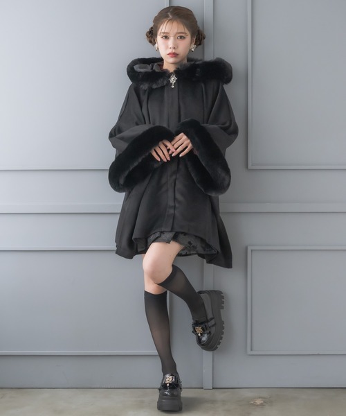 クチュールバイロジータ コート アウター ファーケープコート