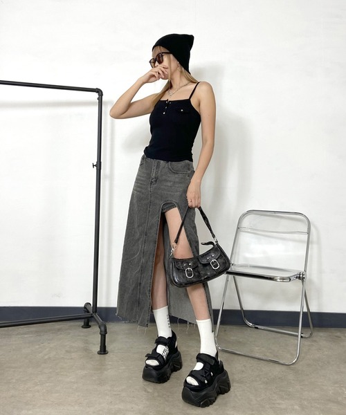 non-hedge（ノンヘッジ） デニムスカート S ブラック レディース