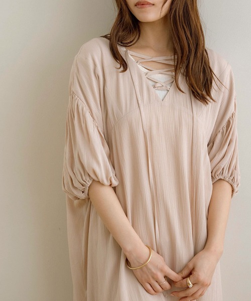 「NOAHL」 半袖ワンピース FREE ブラック レディース_画像7