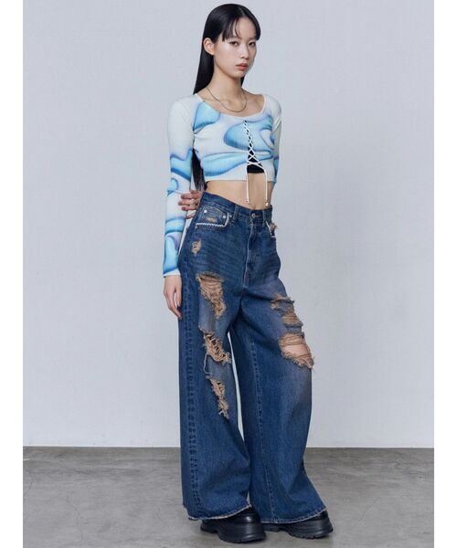 EMODA（エモダ） ジーンズ デニム デニムパンツ バルキーワイドハイ